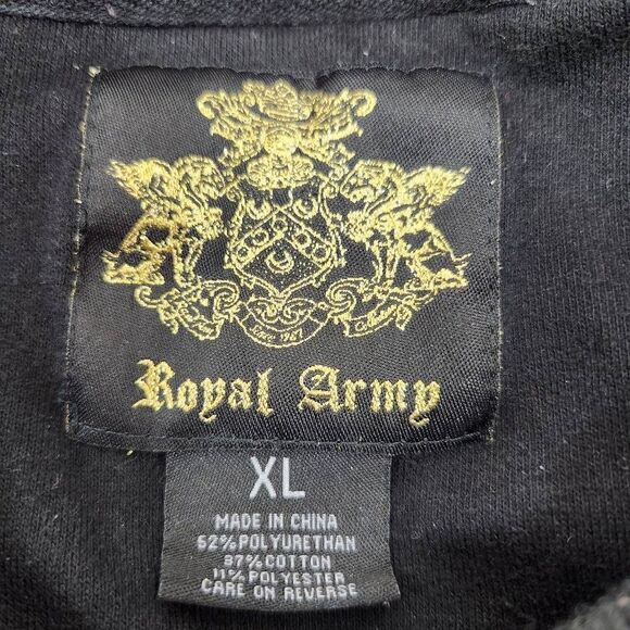 Vintage Royal Army Eagle City print croc long sleeve top Size XL - Picture 7 of 9